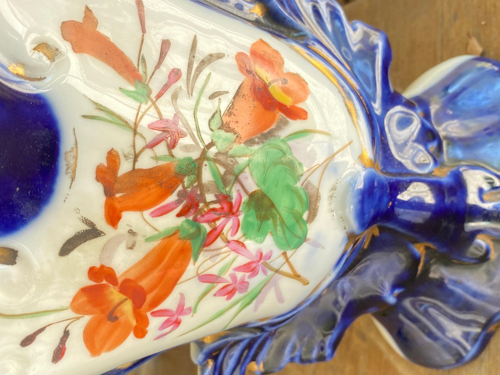 Pair Of Vase Porcelain, Valentine, Old Paris, Flowers Pattern, France 1860 photo Home Decor