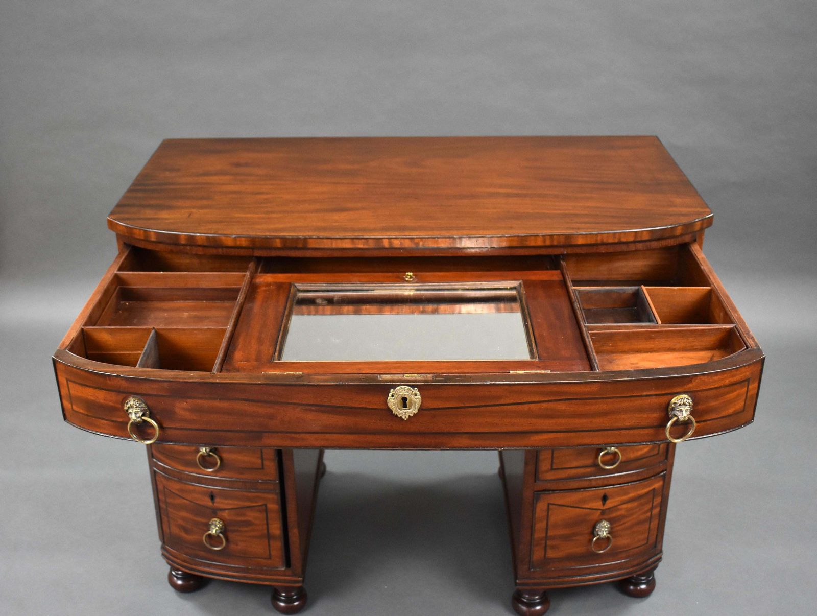 19th Century English Regency Period Mahogany Gentleman's Dressing Chest photo vintage