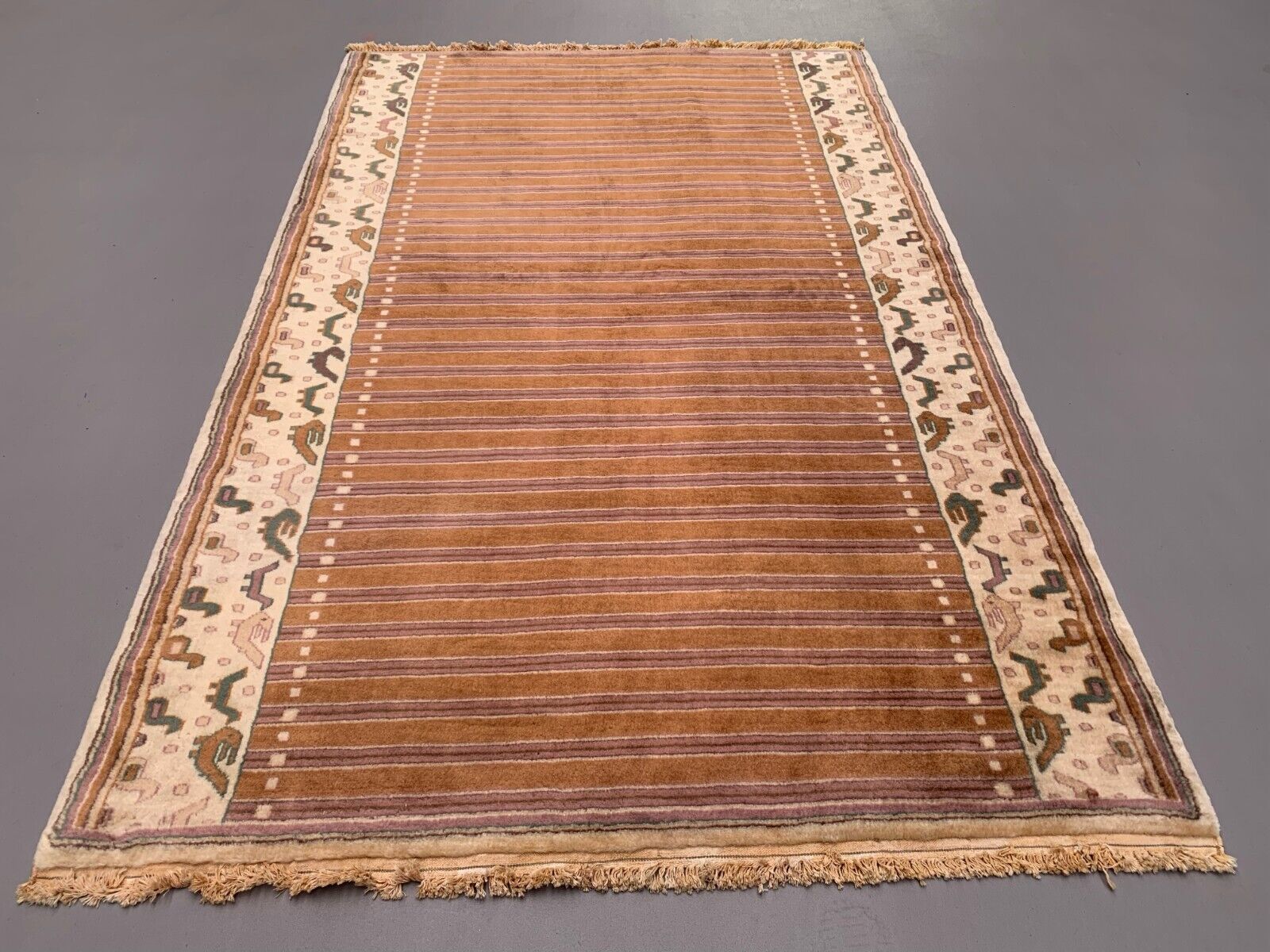 Fine Vintage Pakistani Rug, 200x125 Cm Turkoman Bokhara Beige Medium photo Textiles