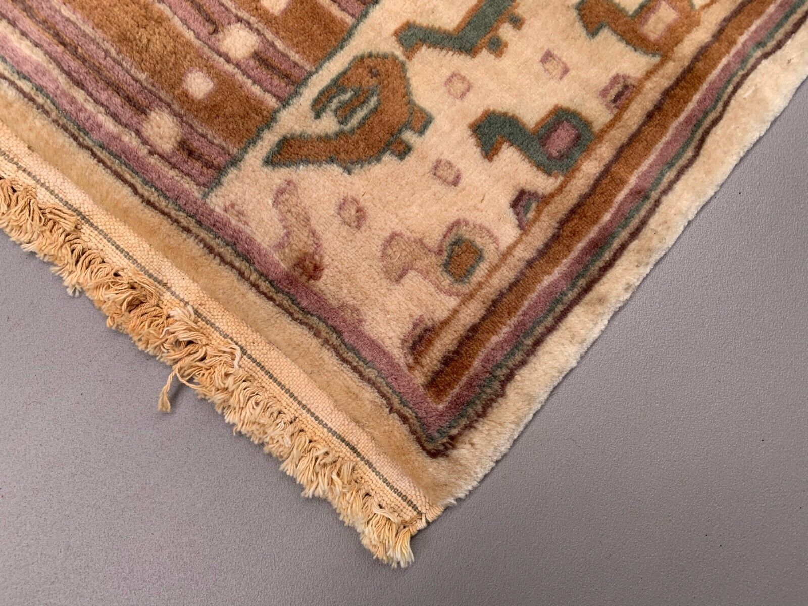 Fine Vintage Pakistani Rug, 200x125 Cm Turkoman Bokhara Beige Medium photo 565.0
