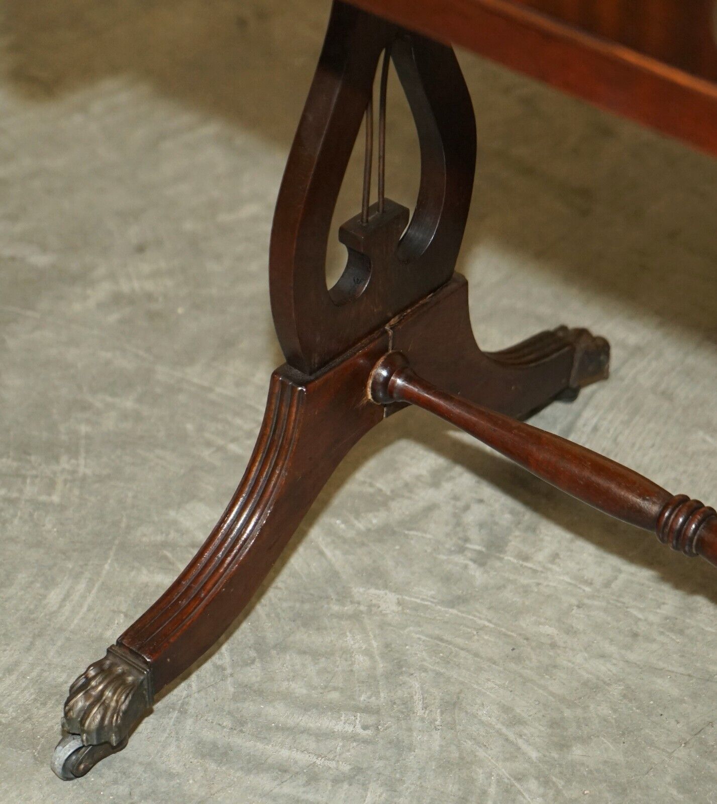 Bevan Funnell Oxblood Leather Side End Table Extending Top Great Games Table photo vinterior