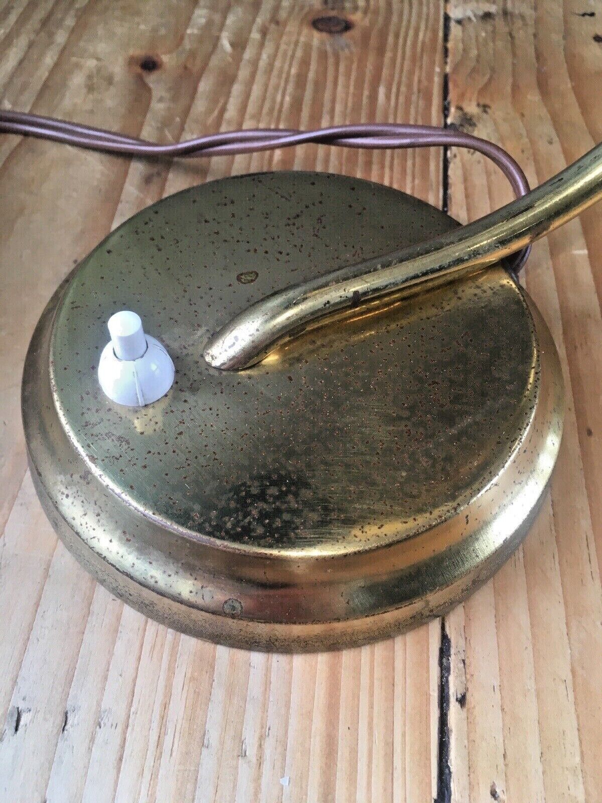 Art Deco Articulated European Brass Plated Push Switch Bedside Table / Desk Lamp photo 69.0