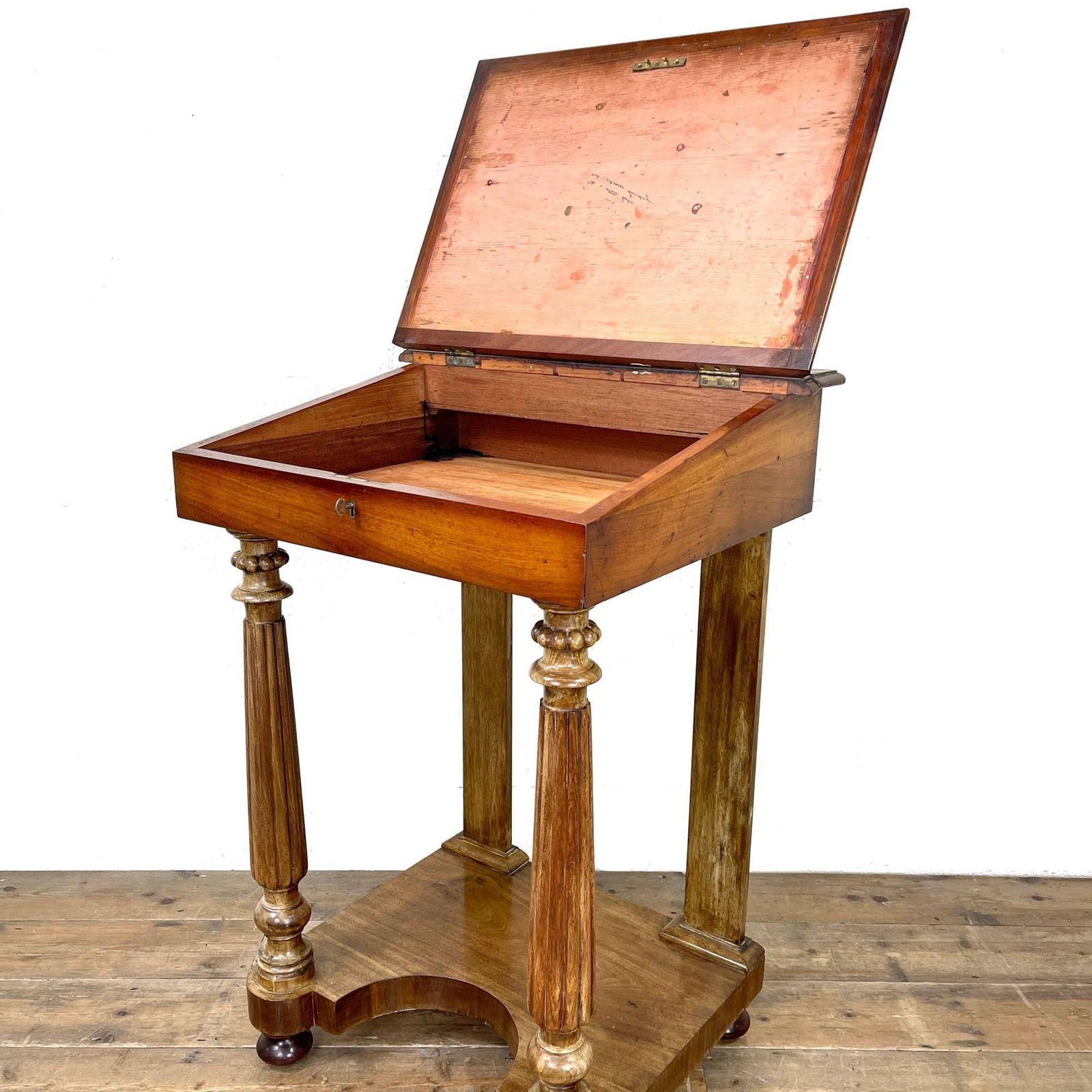 Antique Victorian Mahogany Davenport Writing Desk photo Furniture
