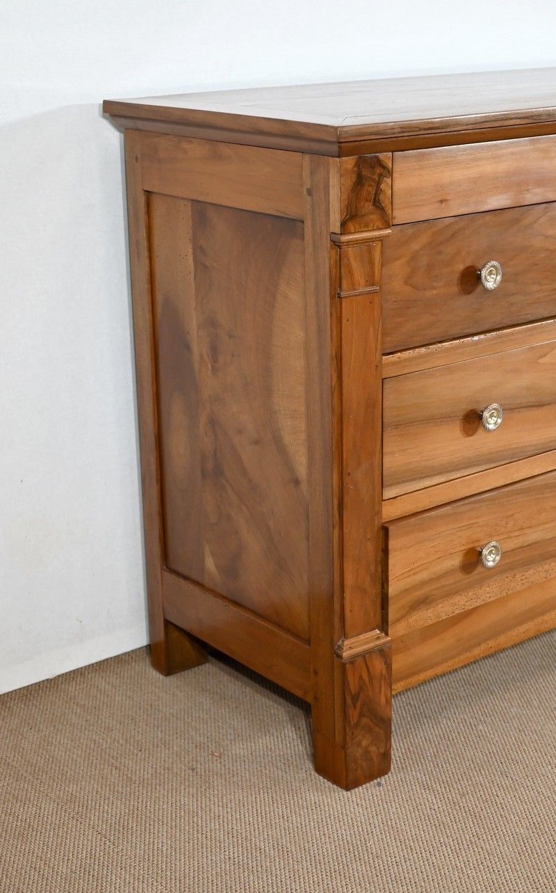 Furniture Small Chest Of Drawers In Solid Walnut, Directoire Period   Early 19th Century photo