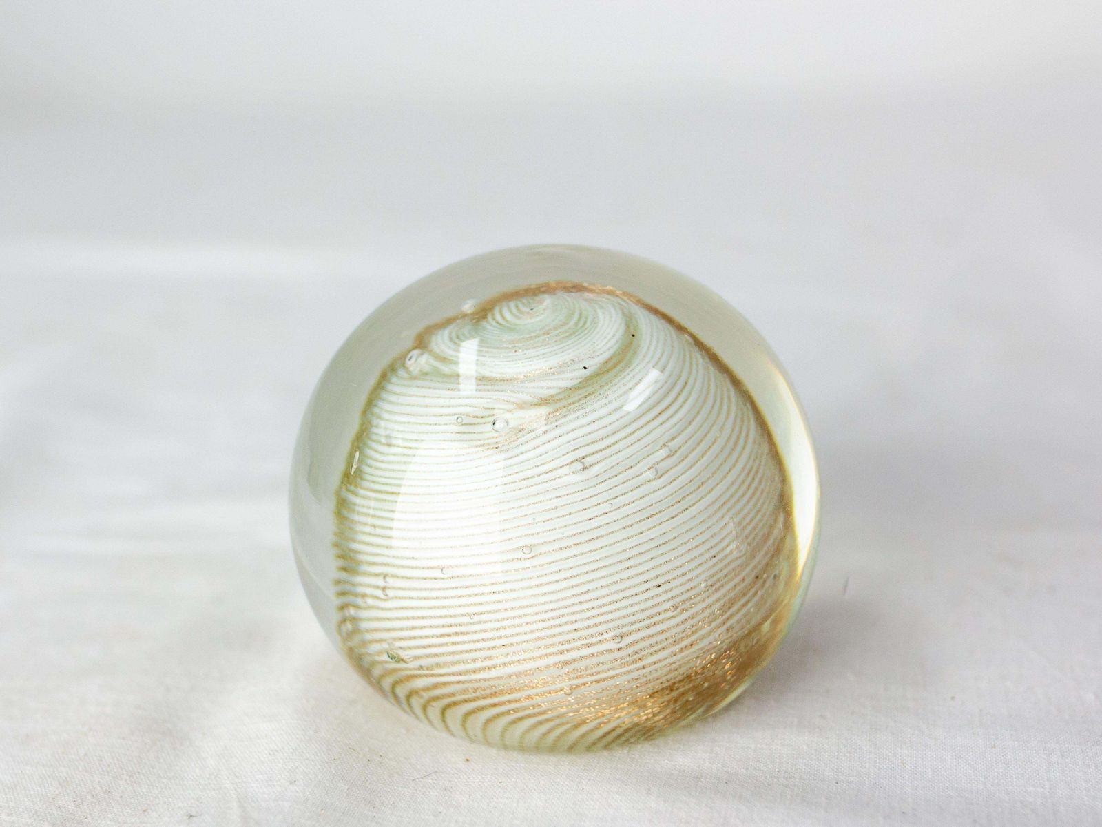 Midcentury Set Of Three Glass Paperweights, Italian Murano, Circa 1960 photo Home Decor
