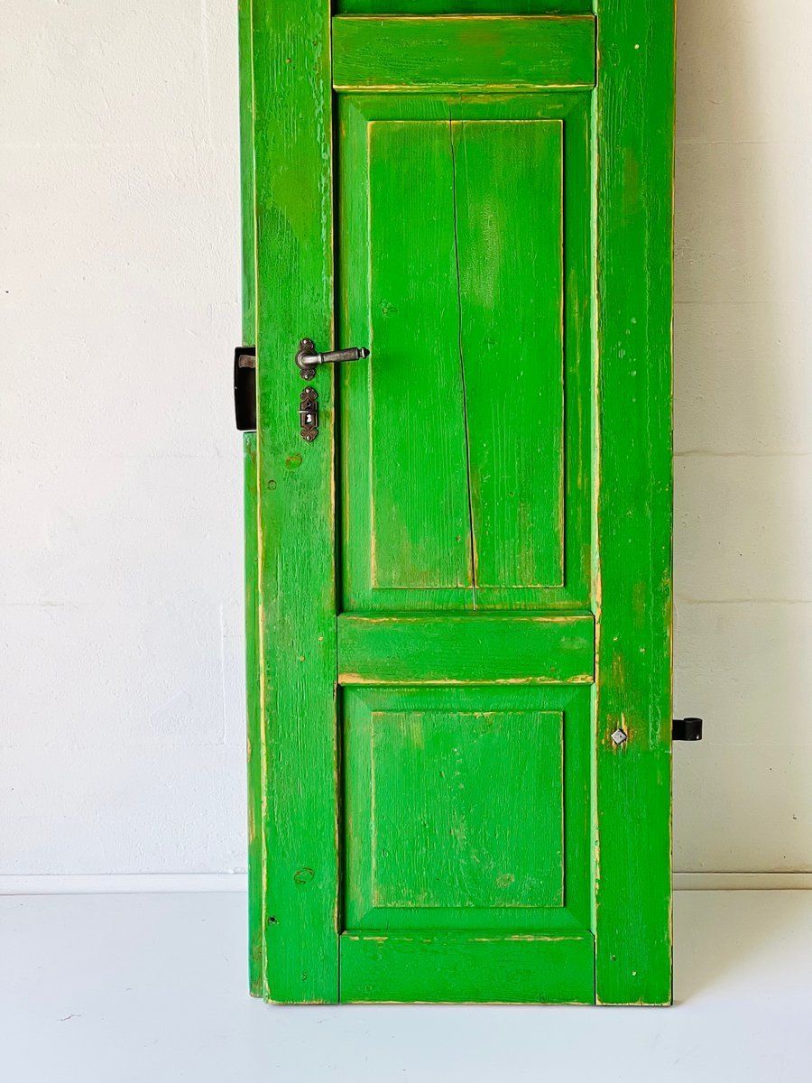 photo vintage Antique Doors In Green Set Of 2
