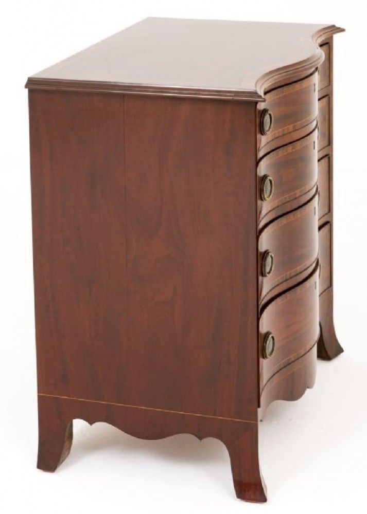 photo furniture Mahogany Hepplewhite Chest Drawers Serpentine