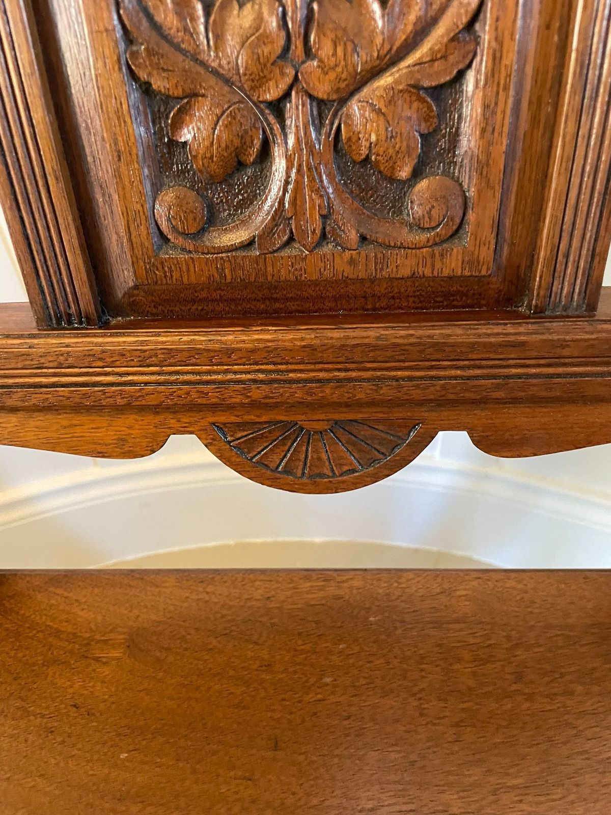 Pair Of Quality Antique Carved Walnut Hall Chairs photo furniture