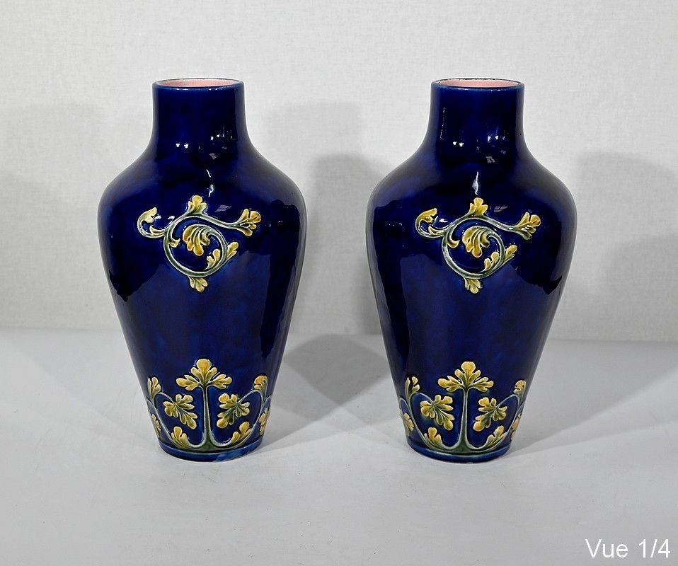 Pair Of Ceramic Vases, Art Nouveau – 1900 photo Home Decor