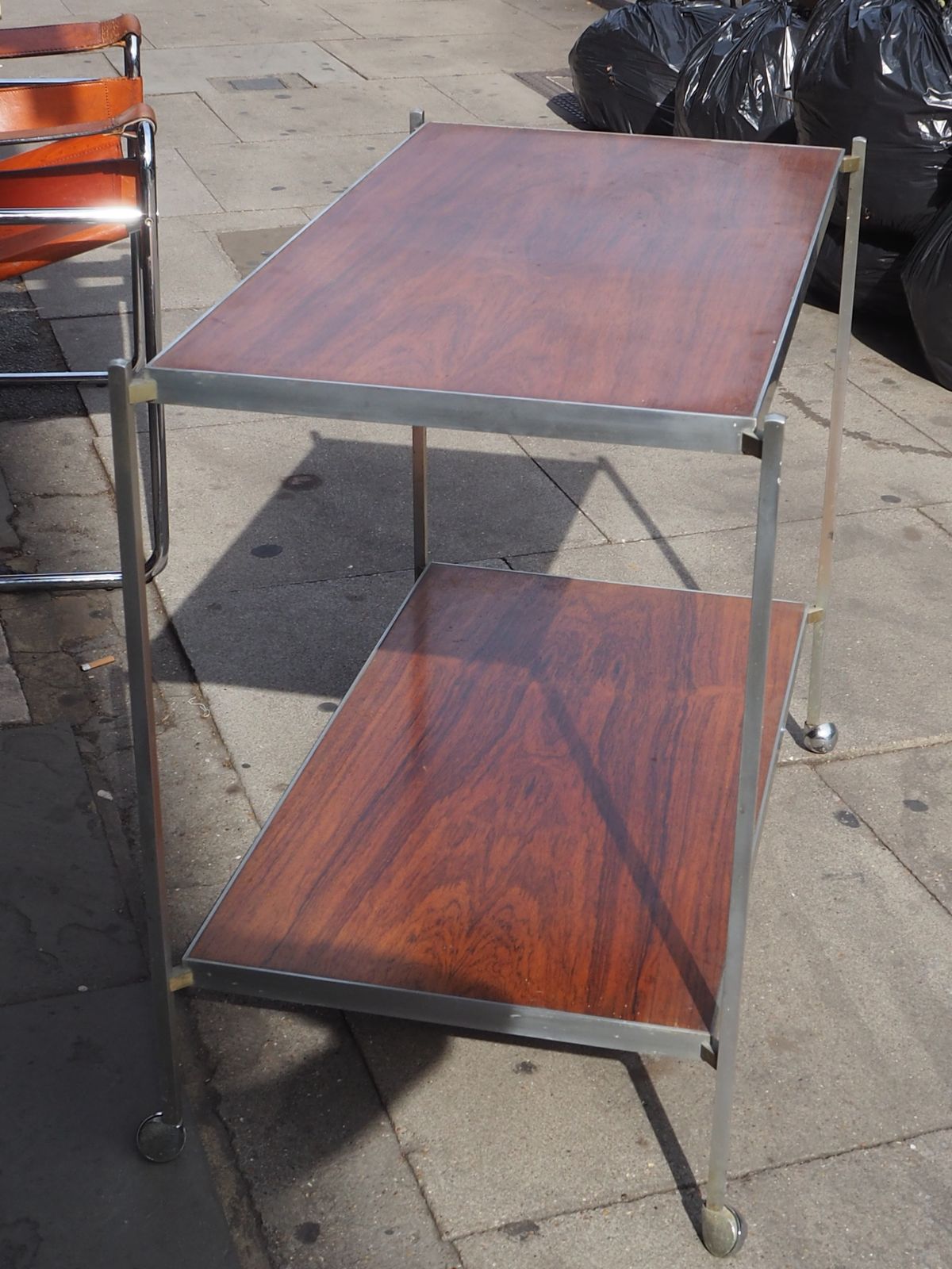 Rosewood And Aluminium Drinks Trolley, Holland photo buy