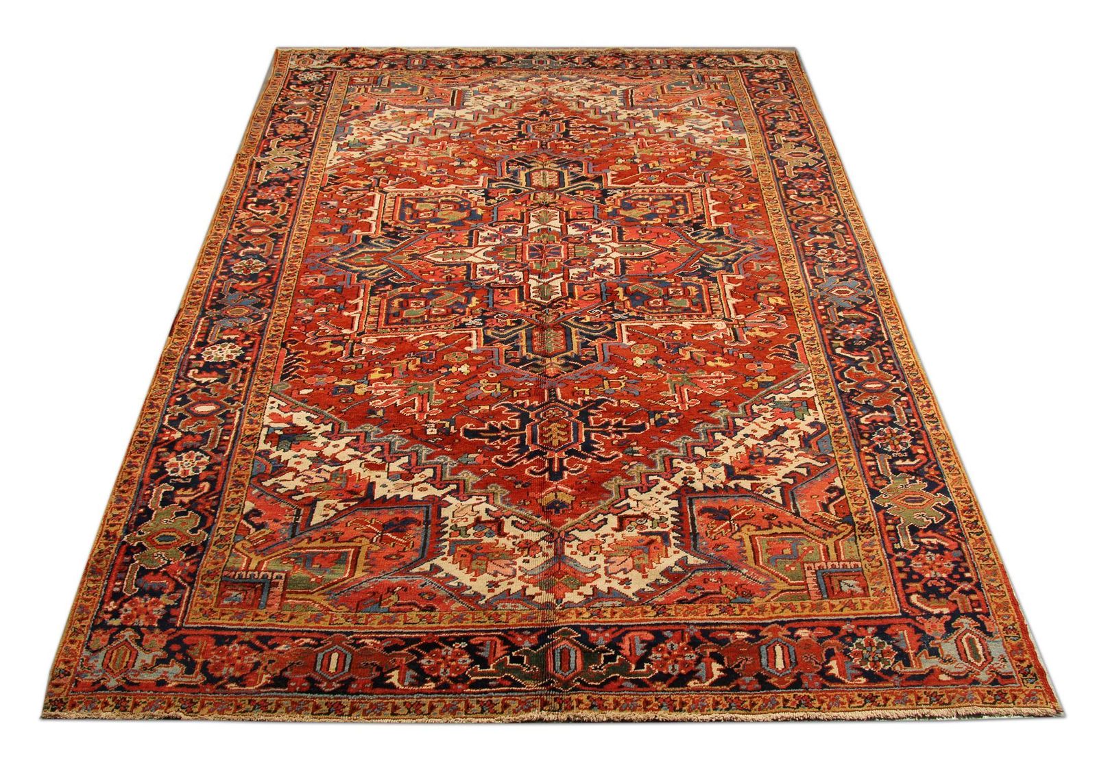 Large Red Oriental Geometric Rug Handwoven Wool Rustic Rugs For Sale 232x333cm photo furniture