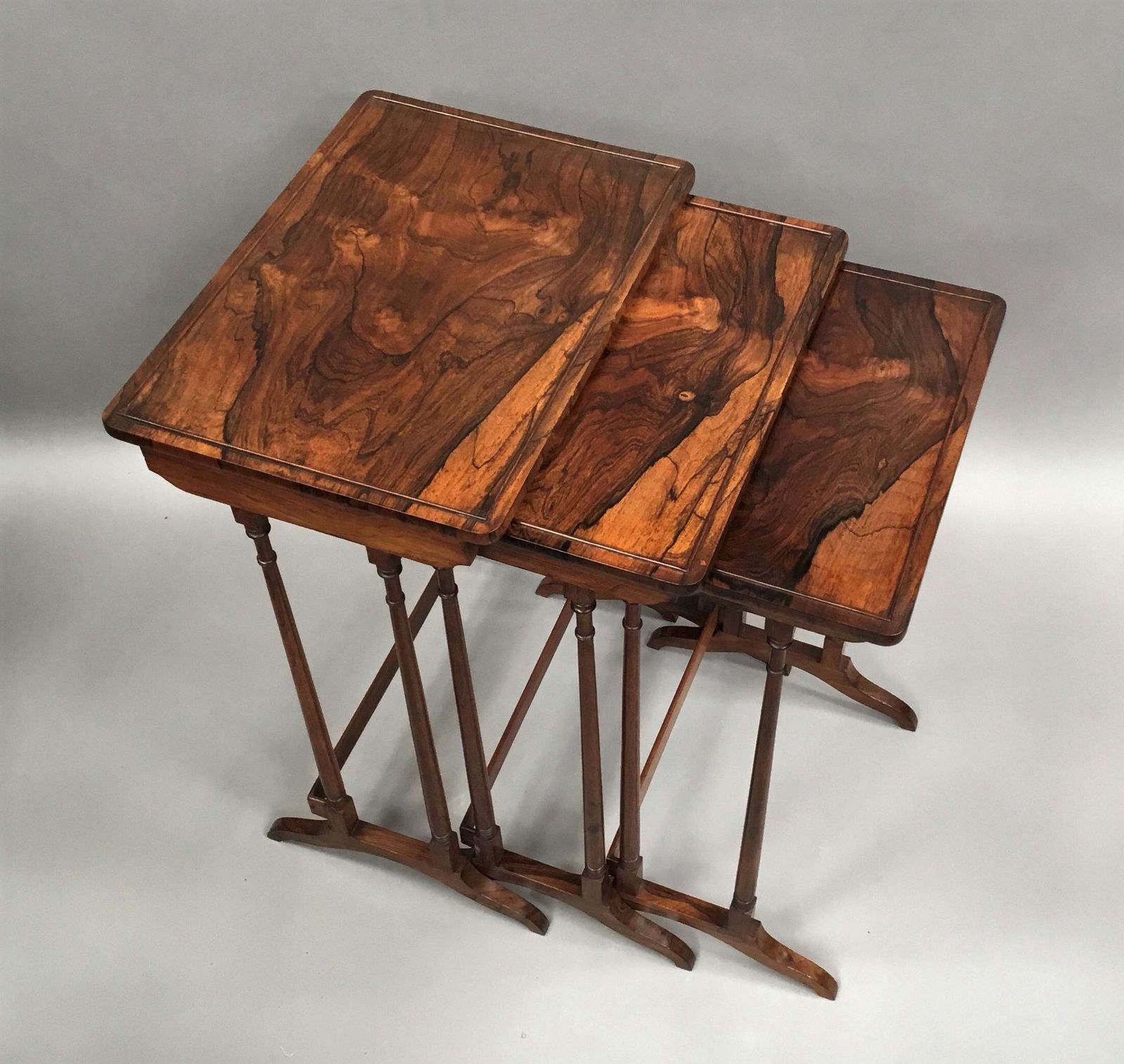 photo furniture A Fine Regency Rosewood Nest Of 3 Tables