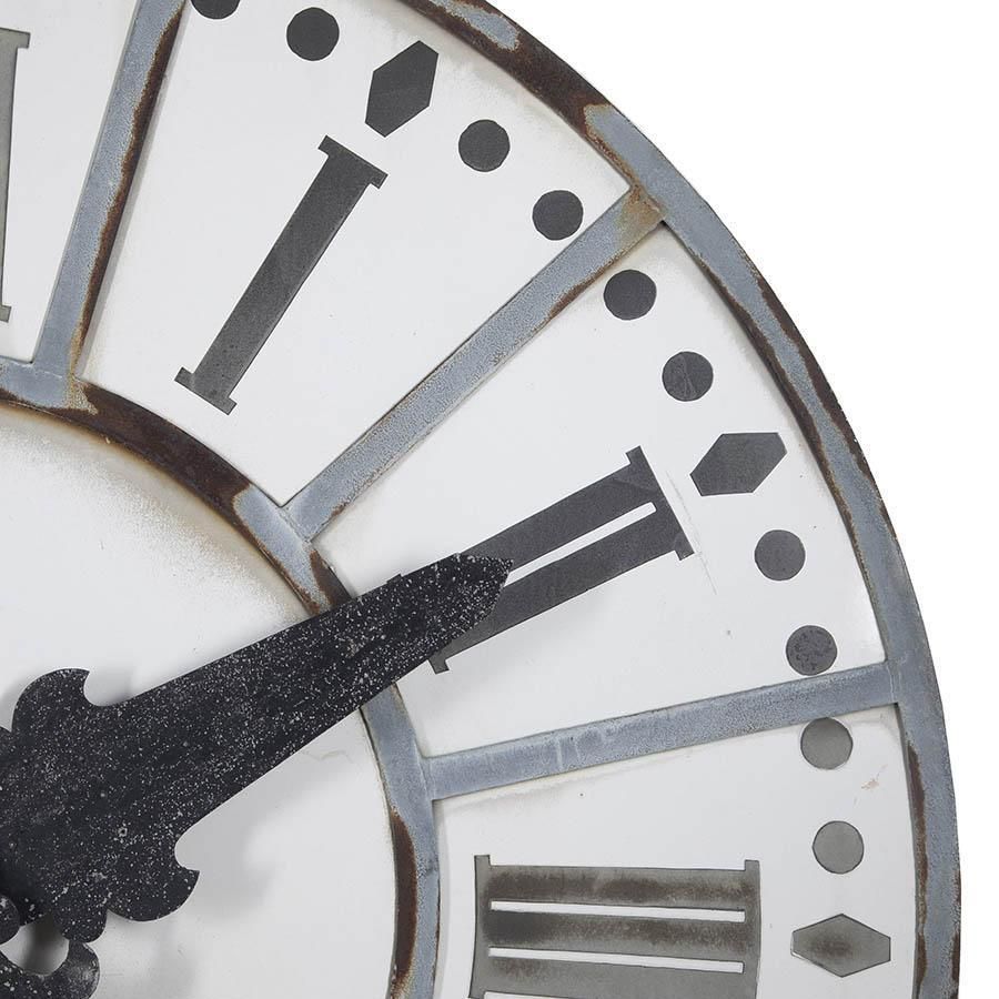Large French Enamelled Clock Face photo vintage