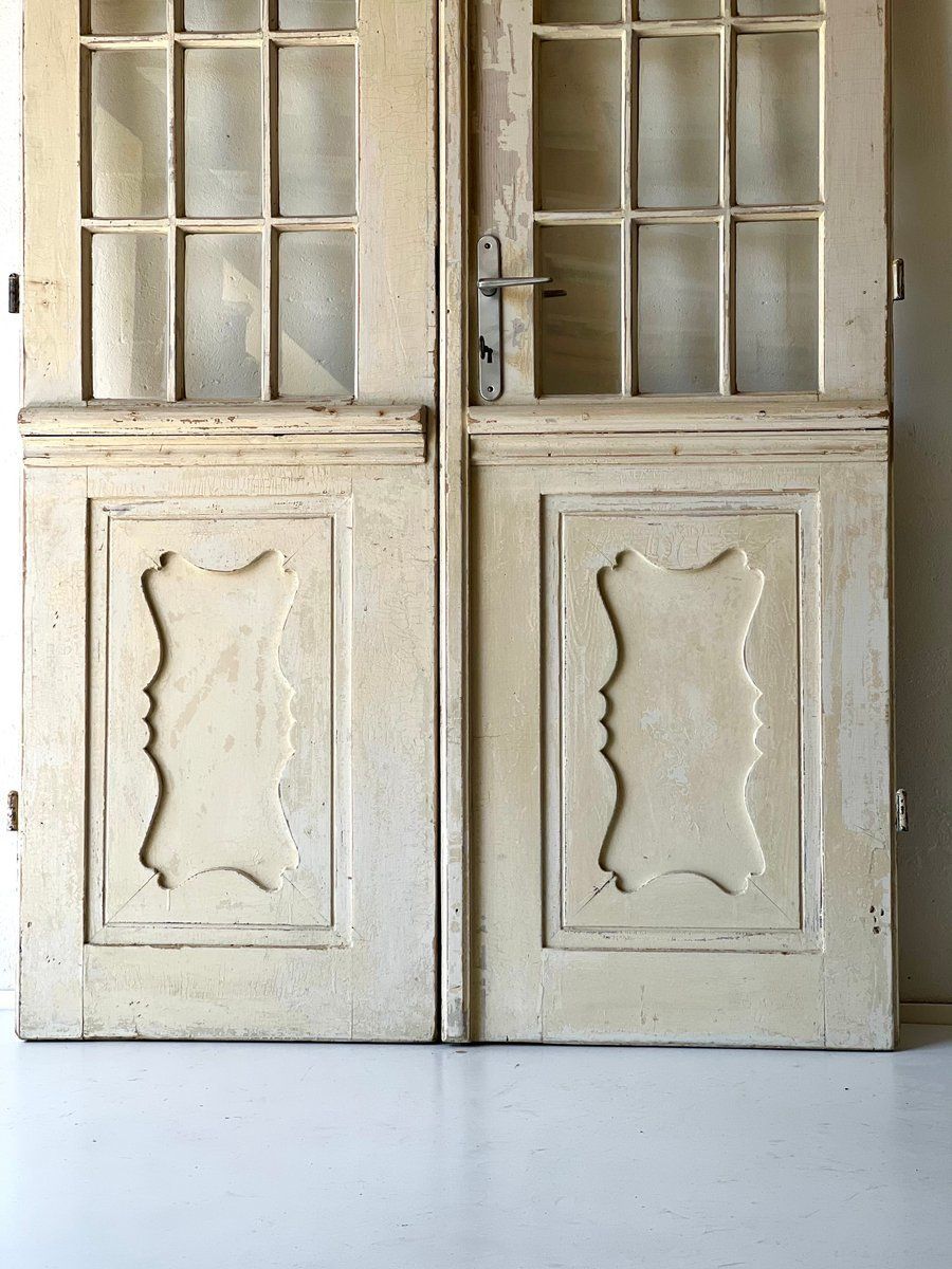 Antique Doors In Pine, Set Of 2 photo for sale