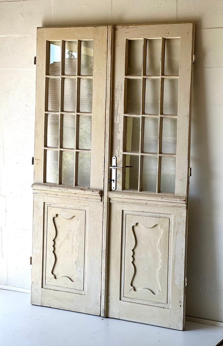 Home Fixtures Antique Doors In Pine, Set Of 2 photo