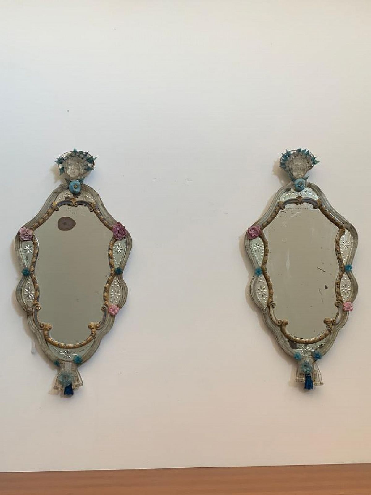 Pair Of Mirrors In The Venetian Baroque Style, 1700s photo furniture