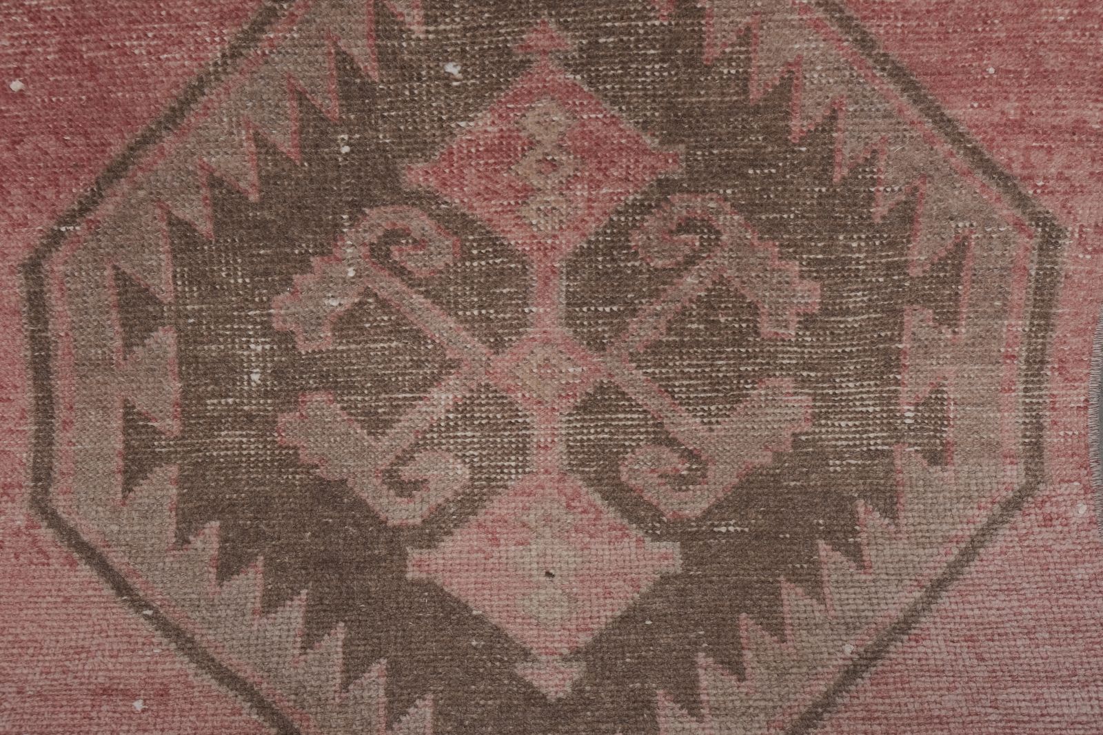 Brown Turkish Oushak Extra Long And Narrow Runner With Mid Century Modern Style photo Textiles