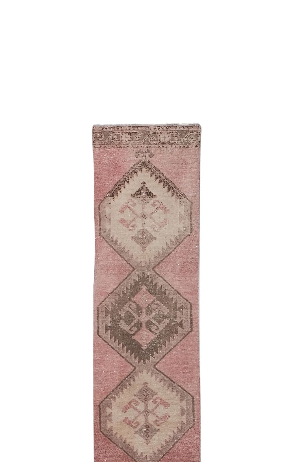 Brown Turkish Oushak Extra Long And Narrow Runner With Mid Century Modern Style photo furniture