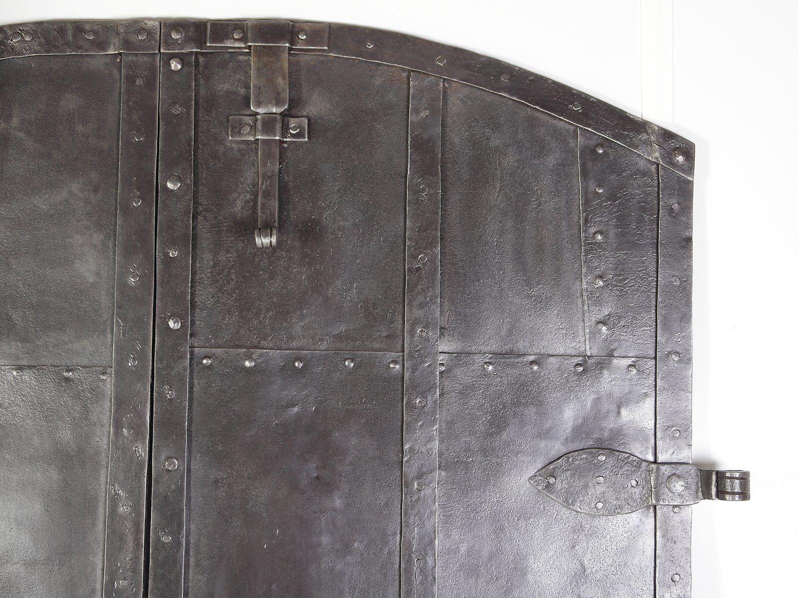 Antique Iron Clad Double Doors, 1800s photo Home Fixtures
