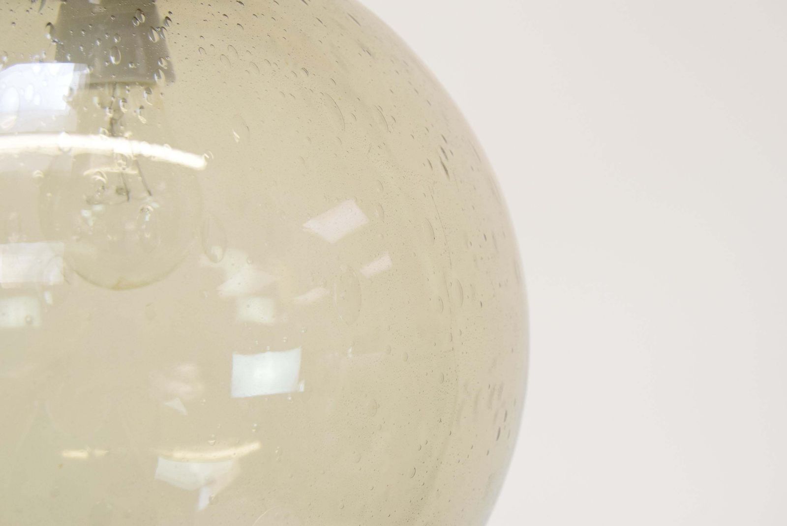 Mid Century Big Glass Pendant/Kamenicky Senov,1970's. photo Lighting