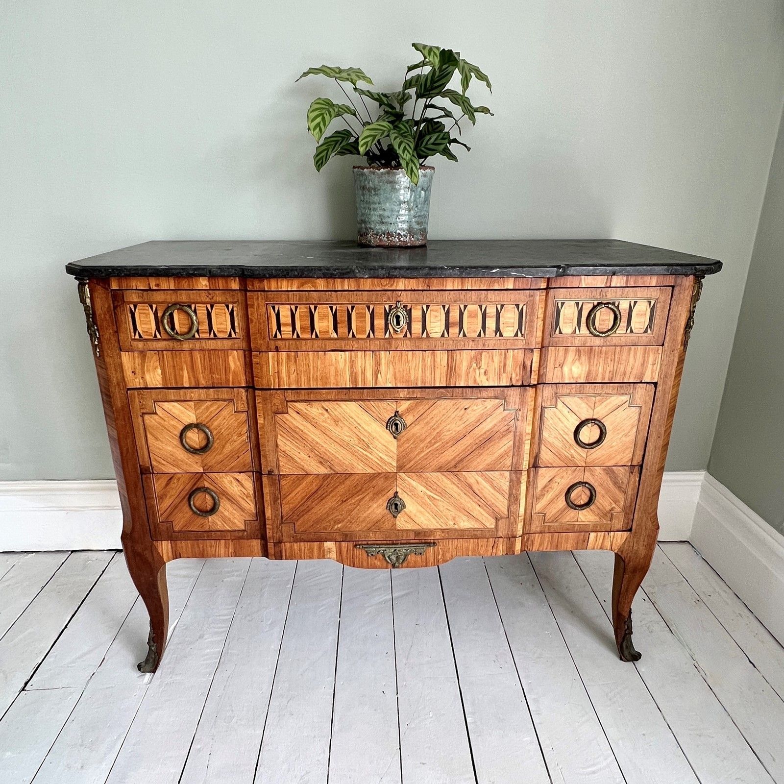 Louis XVI Parquetry And Marble Commode photo vinterior