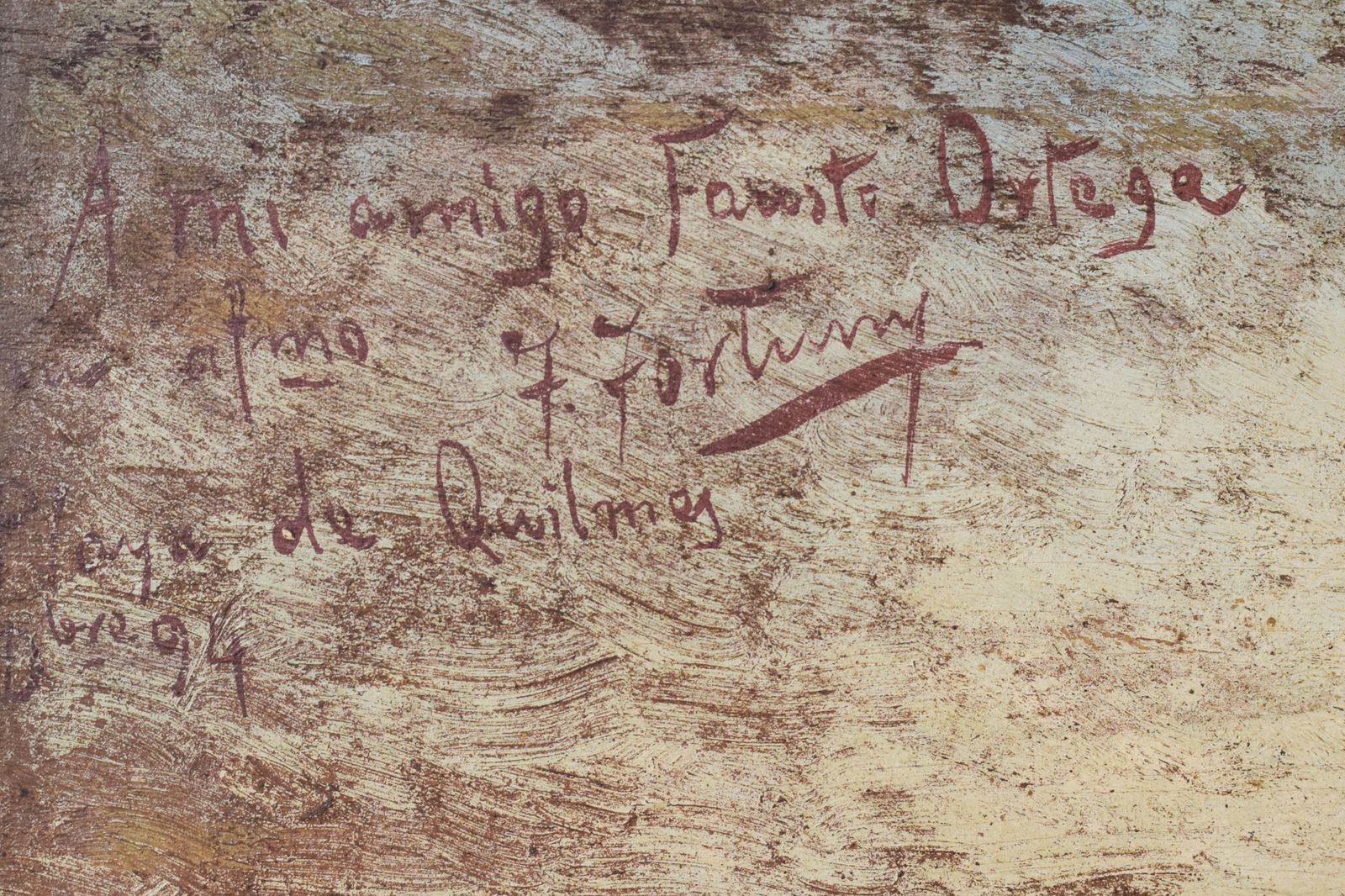 Argentijns Zeegezicht Met Paarden. Gesigneerd F. Fortuny photo buy