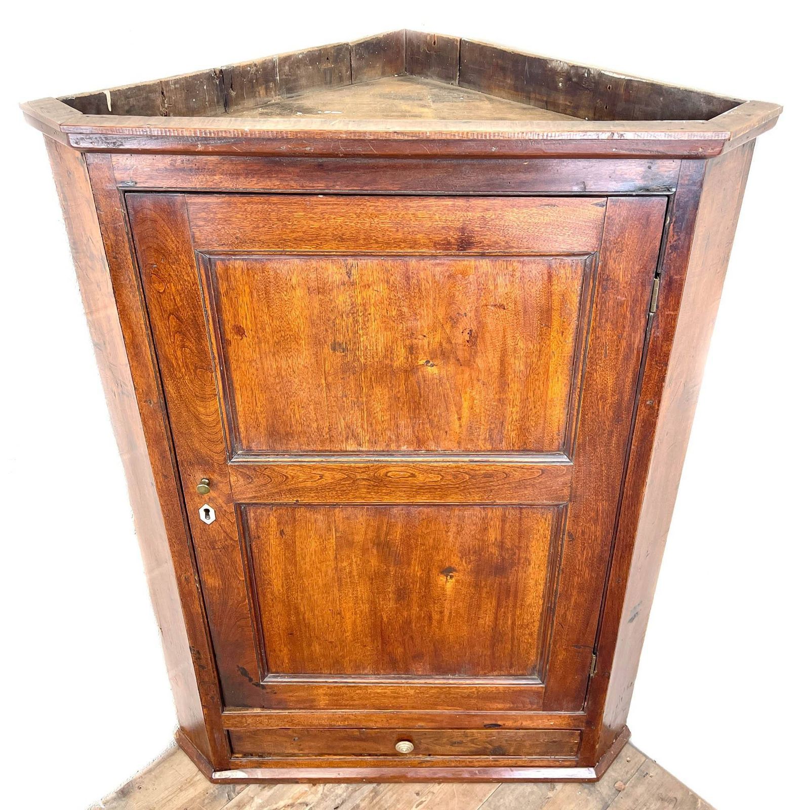 Antique Georgian Fruitwood Corner Cupboard photo furniture
