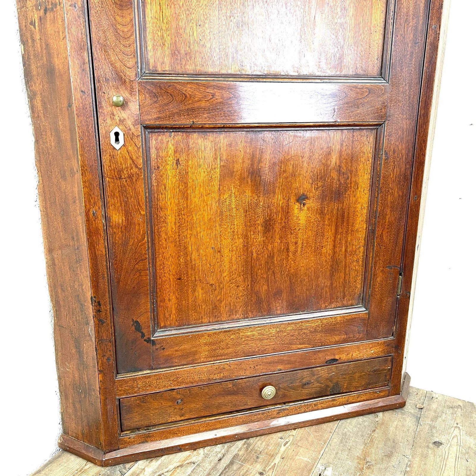 Antique Georgian Fruitwood Corner Cupboard photo Furniture