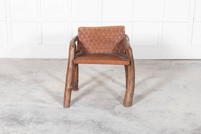 photo vinterior Mid Century Provincial French Fruitwood Root Chair