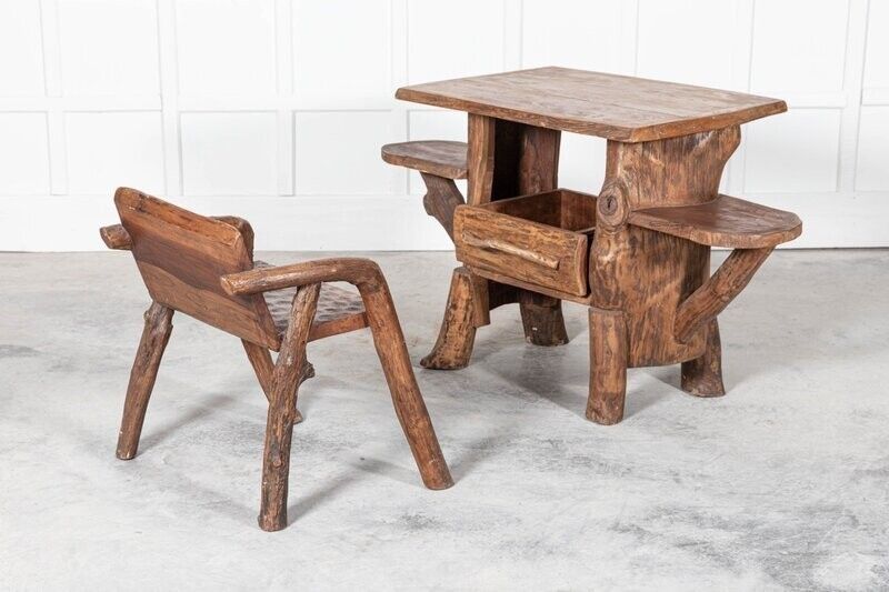 photo buy Mid Century Provincial French Fruitwood Root Chair