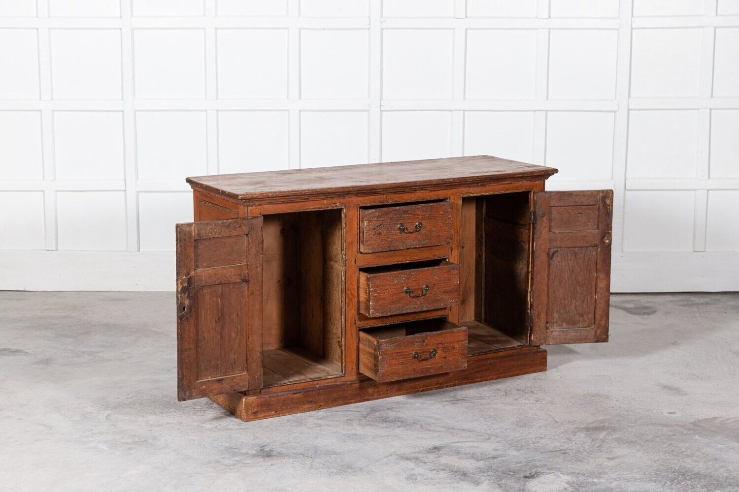 English Georgian Pine Country House Dresser Base photo for sale