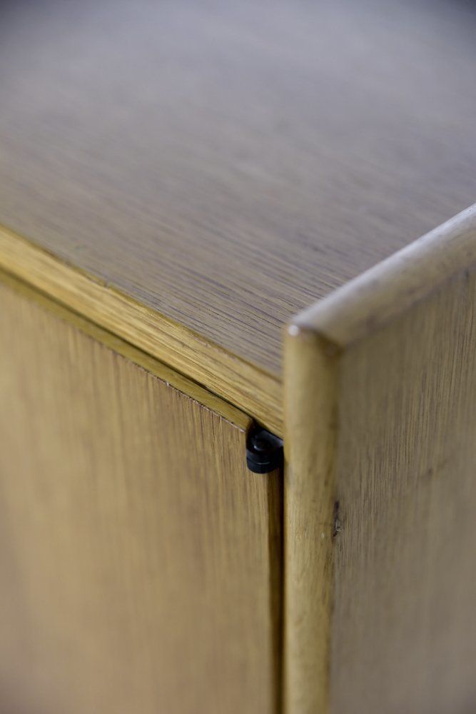Modern Scandinavian Teak Wood Cabinet With Metal Hairpin Legs, 1960s photo furniture