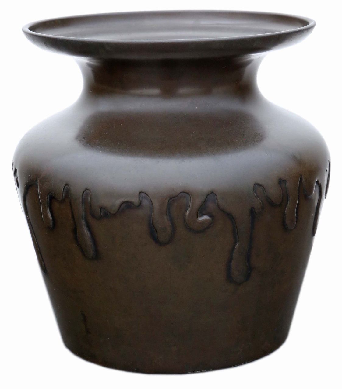 Antique Oriental Japanese Large Fine Quality Bronze Tsubo Vase Meiji C1880 photo furniture