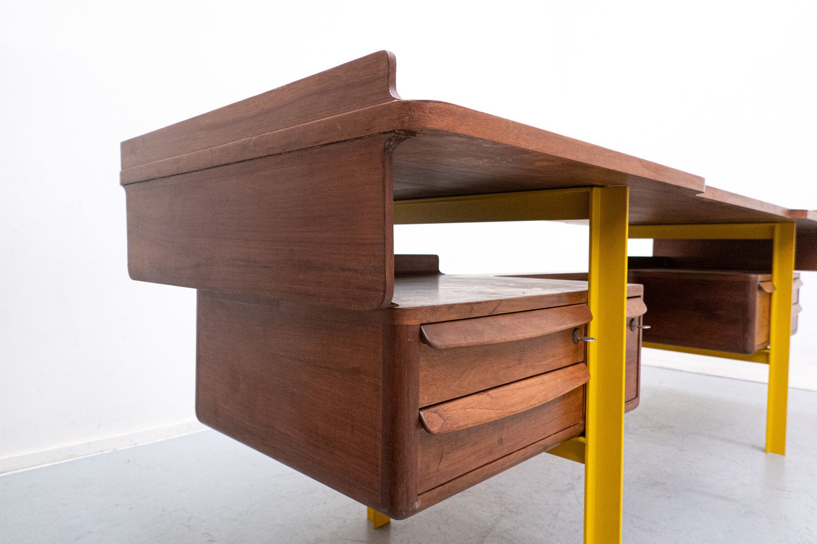 Italian Mid Century Modern Desk In Walnut photo buy
