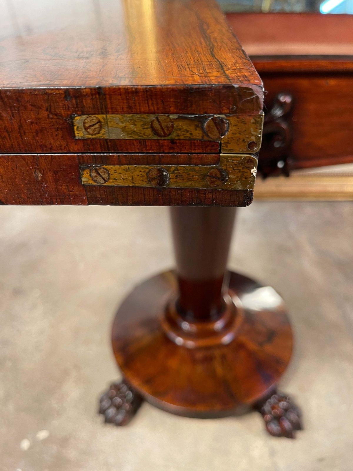 Exceptional Antique Regency Rosewood Card Games Console Table Circa 1830 photo 695.0