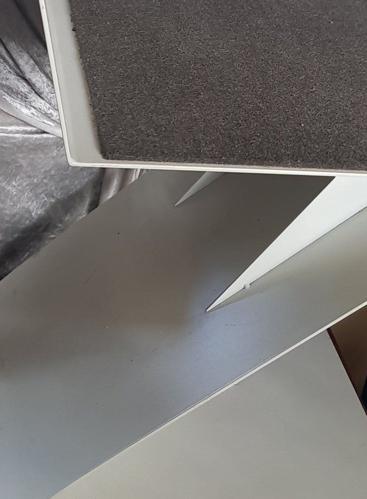 Mid Century Metal Zig Zag Chair In The Style Of Gerrit Rietveld photo furniture