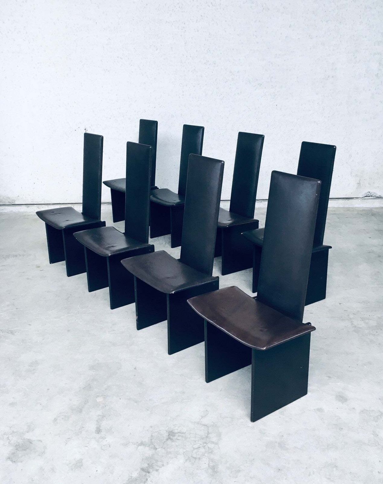 photo vintage Postmodern Design Rennie Dining Chair Set By Kazuhide Takahama For Simon Gavina, Italy 1980's