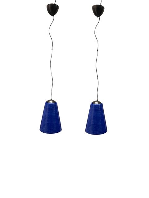 Italian Murano Glass Light Pendants Set Of 2 photo Lighting