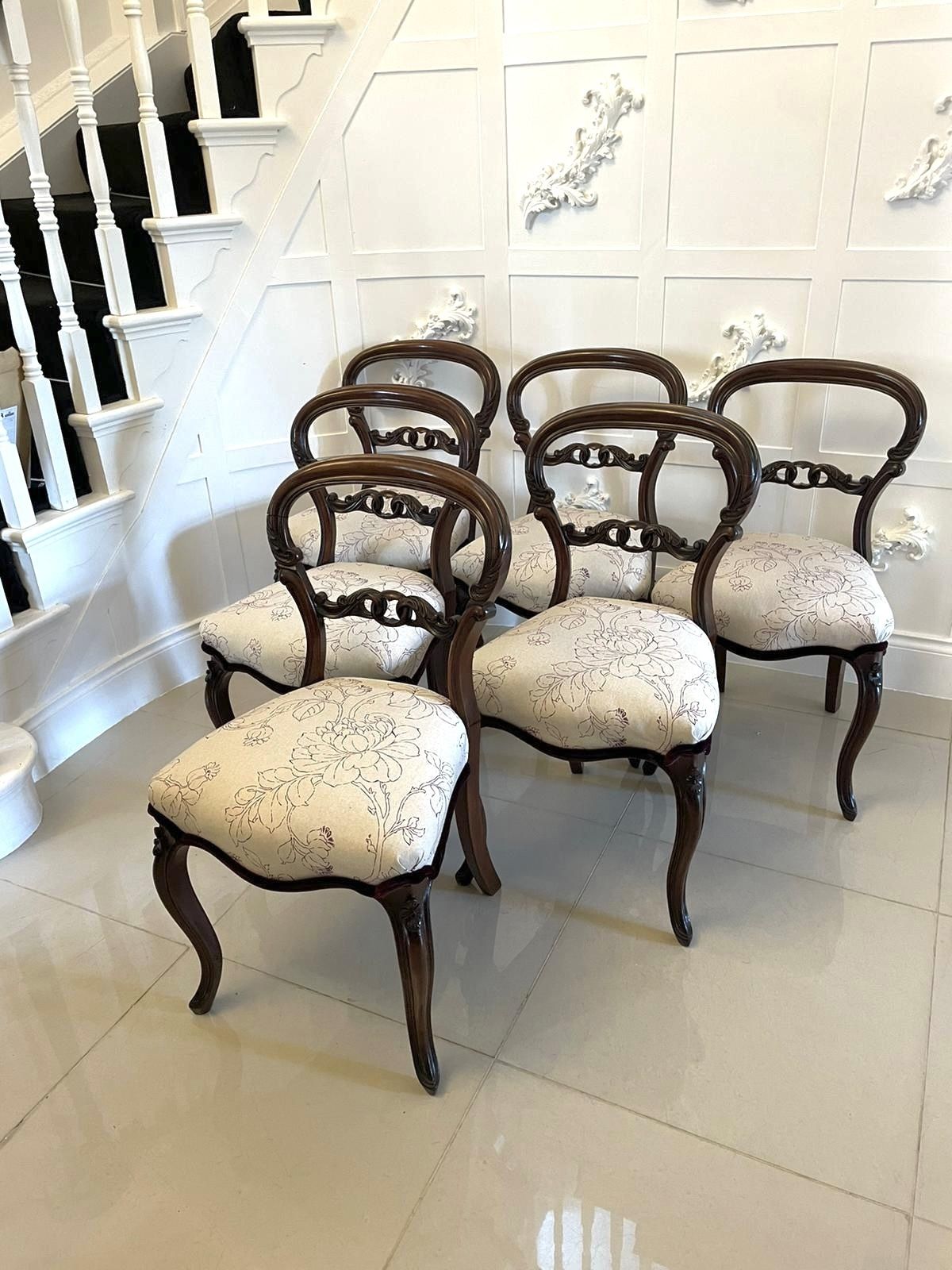 3995.0 Fine Quality Set Of 6 Antique Mahogany Dining Chairs photo