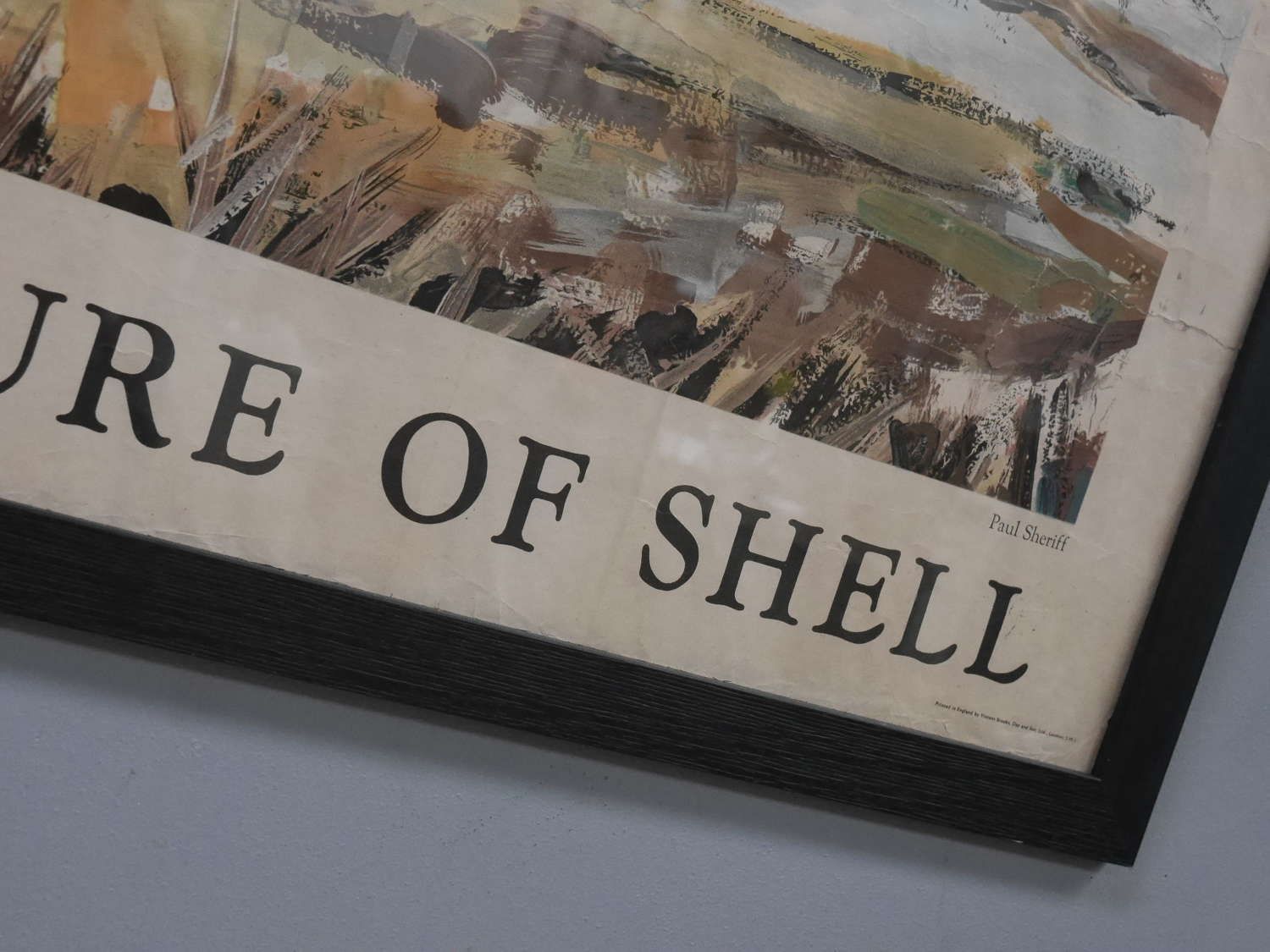 Scarce Shell Motor Spirit Advertising Poster photo furniture