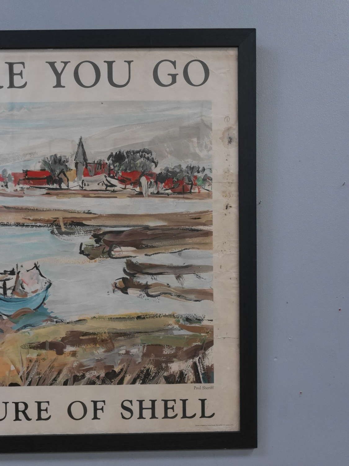 Scarce Shell Motor Spirit Advertising Poster photo 495.0