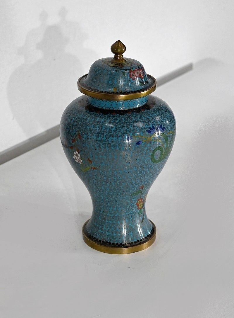 Potiche In Cloisonné Enamels And Bronze, Japan   Late 19th Century photo for sale