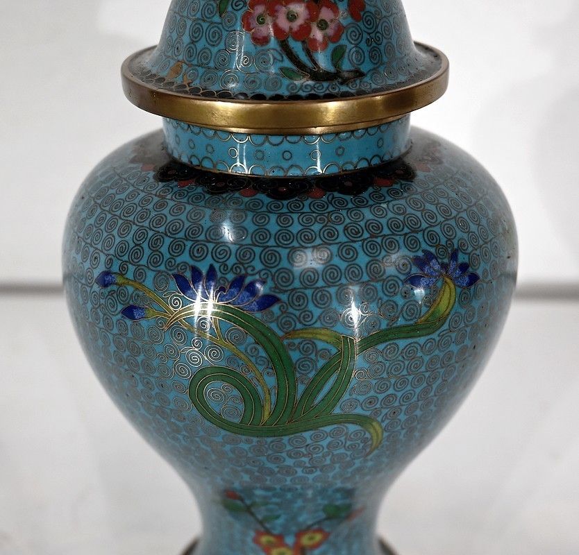 Potiche In Cloisonné Enamels And Bronze, Japan   Late 19th Century photo vinterior
