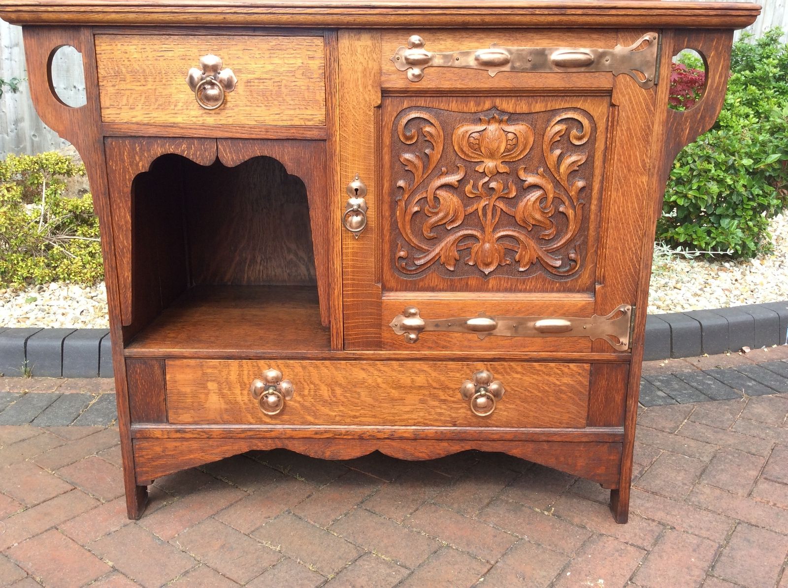 Arts And Crafts Sideboard By Shapland And Petter 1900's photo for sale