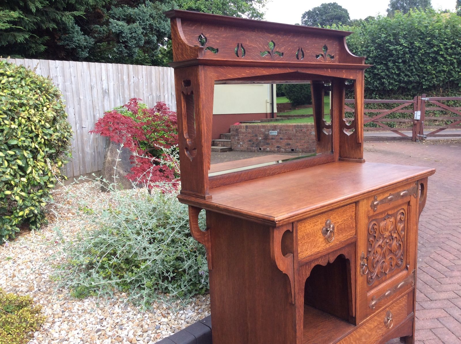 Arts And Crafts Sideboard By Shapland And Petter 1900's photo vinterior