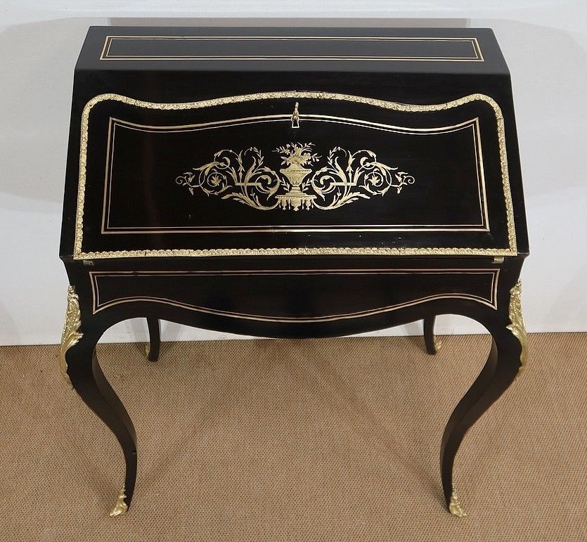 Small Lady's Desk, Louis XV Style, Napoleon III Period, Mid 19th Century photo 4799.8