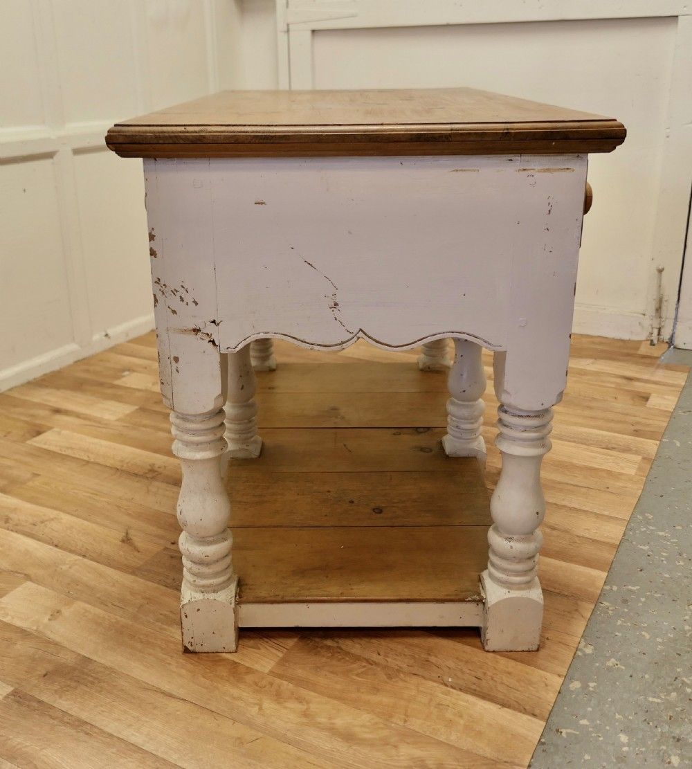 Vintage Double Sided Pine Pot Board Dresser, Kitchen Island photo vinterior