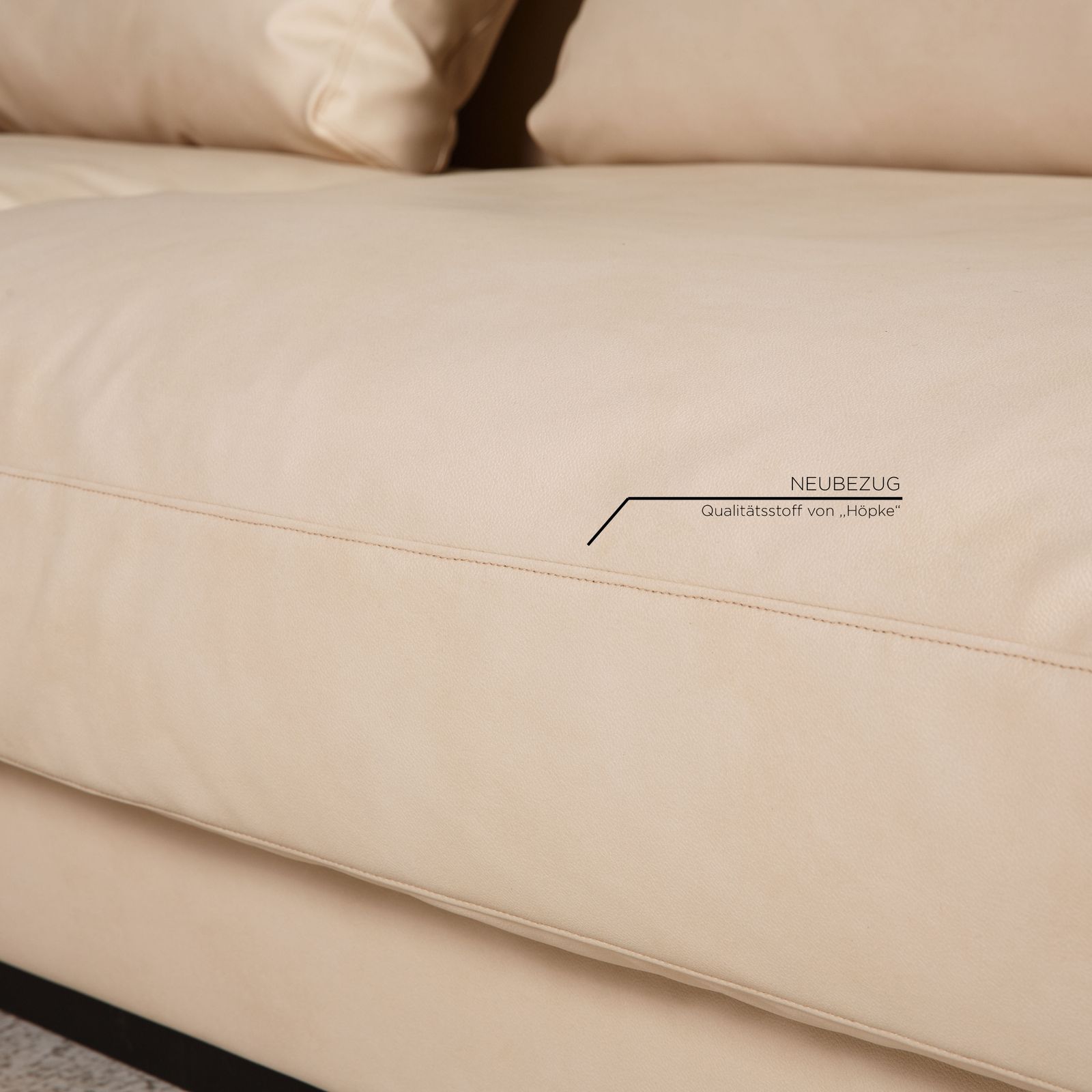 Canapé d'angle Walter Knoll Grand Suite en tissu, coloris crème photo for sale