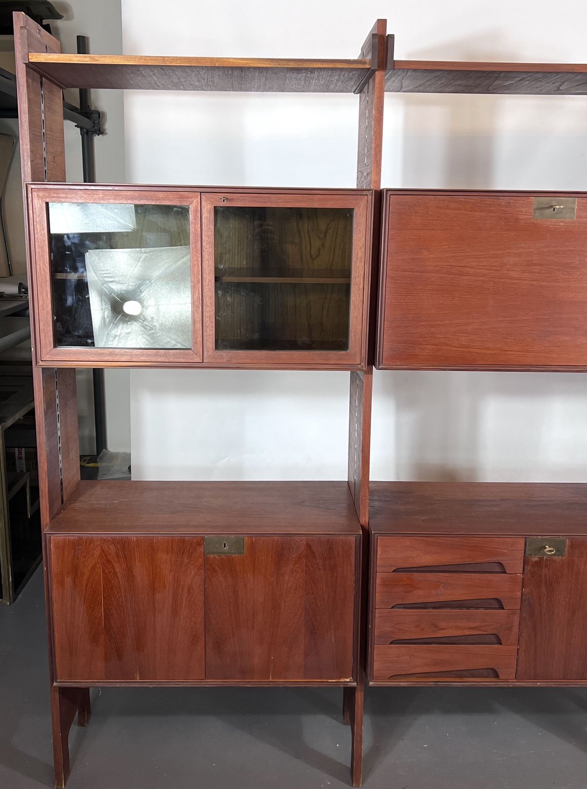 Mid Century Modular Bookcase By Edmondo Palutari For Dassi, Italy, 1950s photo furniture