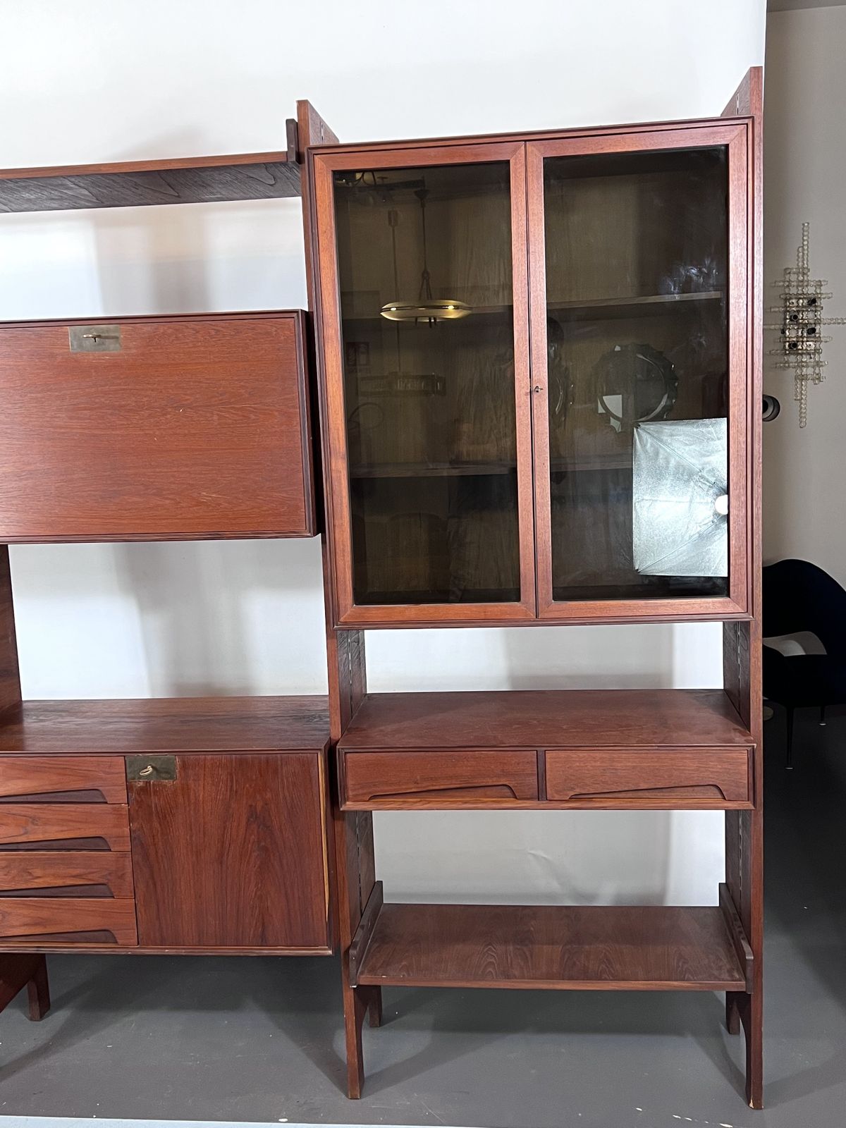 photo vinterior Mid Century Modular Bookcase By Edmondo Palutari For Dassi, Italy, 1950s